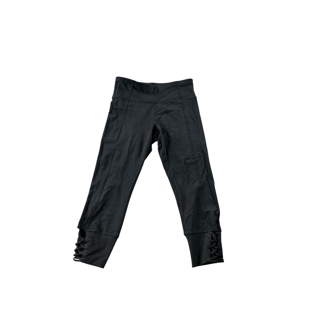 Calvin Klein Performance Black Lace Up Crop Leggings Small